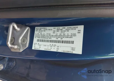 2019 Ford Escape Se from USA, damaged, VIN 1FMCU9GD9KUA71851
